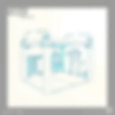 Blueprint of a utility shelter emphasizing construction materials and layout