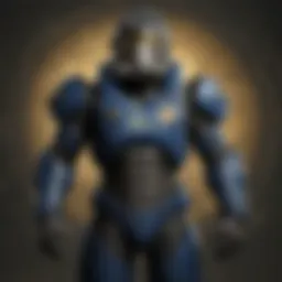 Detailed view of the Vault Suit's design elements