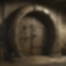 The architectural design of a Fallout vault entrance