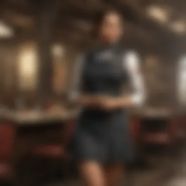 Waitress uniform exuding elegance and enhancing dining experience