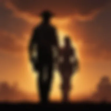 Western Cowboy Silhouetted Against Dramatic Sunset