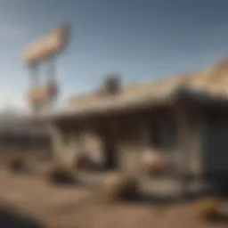 Exterior view of Westside Motel showcasing its post-apocalyptic architecture