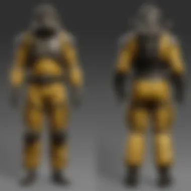 A budget-friendly hazmat suit displayed alongside a premium option